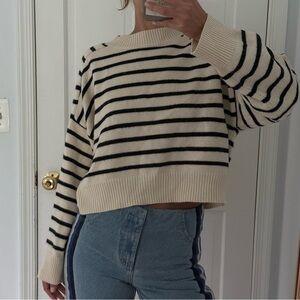 Olivaceous striped sweater- size large